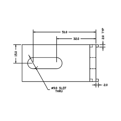 41-430-0 MODULAR SOLUTIONS PROFILE<BR> GUARD UNIT FIXING ANGLE 19 WITH OUT HARDWARE